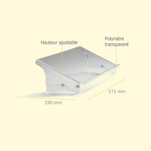 Q DOC 515 Support Document réglable 7 positions pour clavier standard