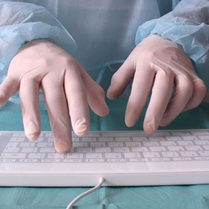 SLIM 811 Clavier Hygiene tactile extra plat, verre trempé avec Touch Pad et pavé numérique