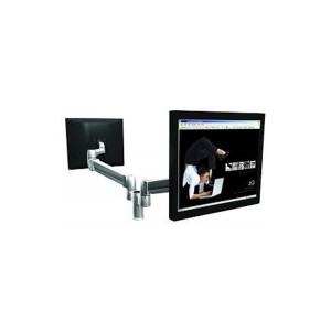 SPACE-ARM DUAL : support 2 écrans plat avec vérin à gaz